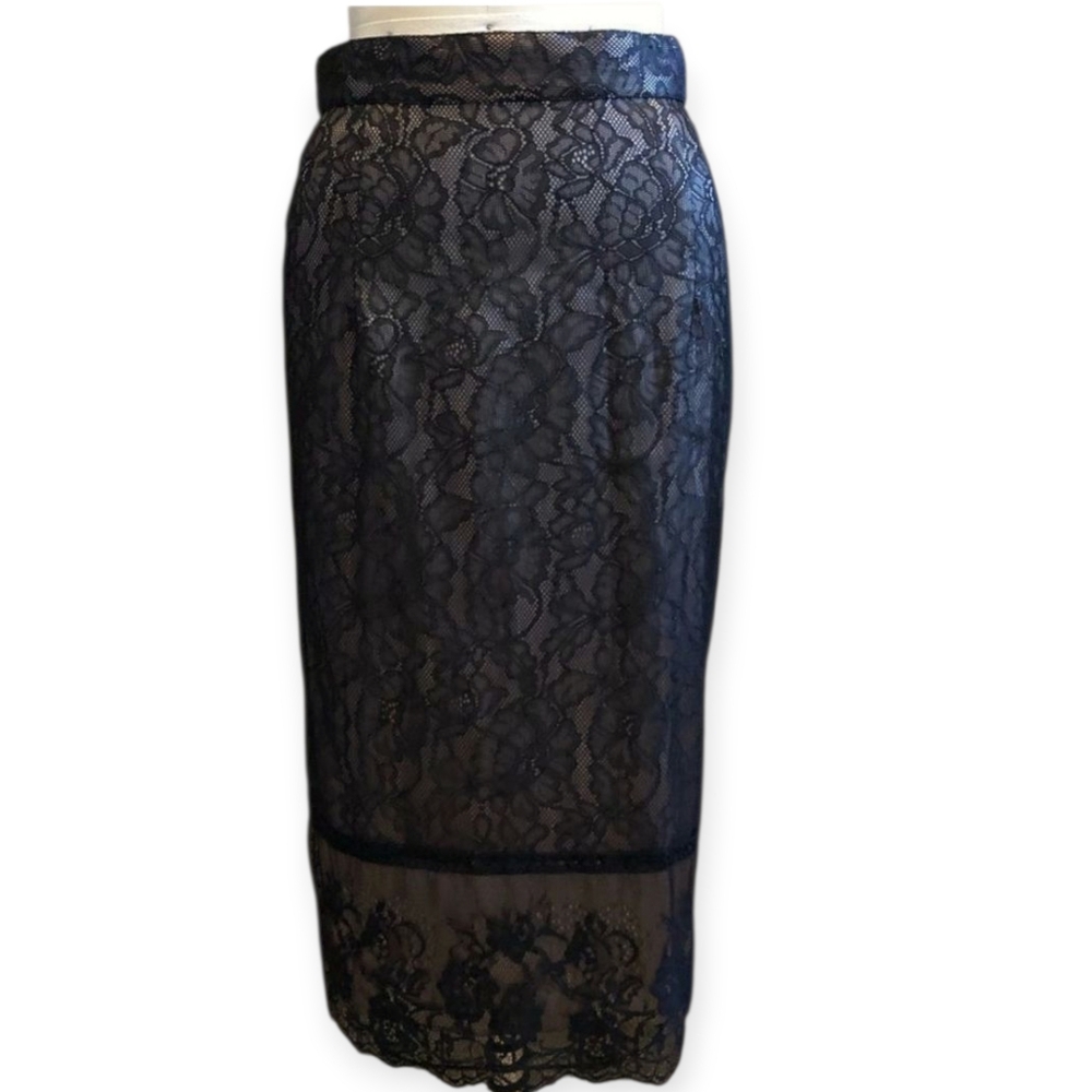 🌟Zara Black Lace Pencil Skirt